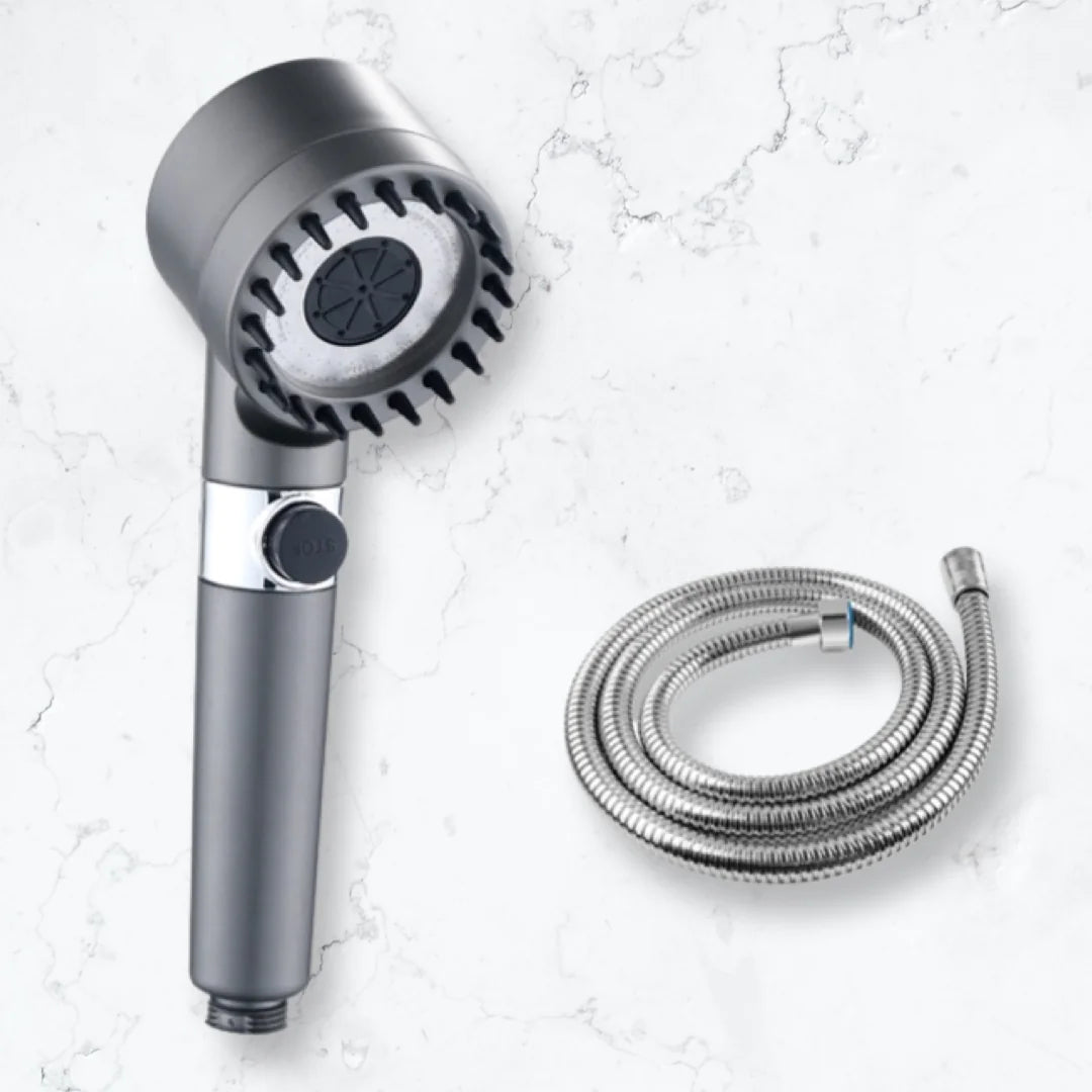 PureFlo 4-in-1 Massage Shower Head - High Pressure & Water Purification